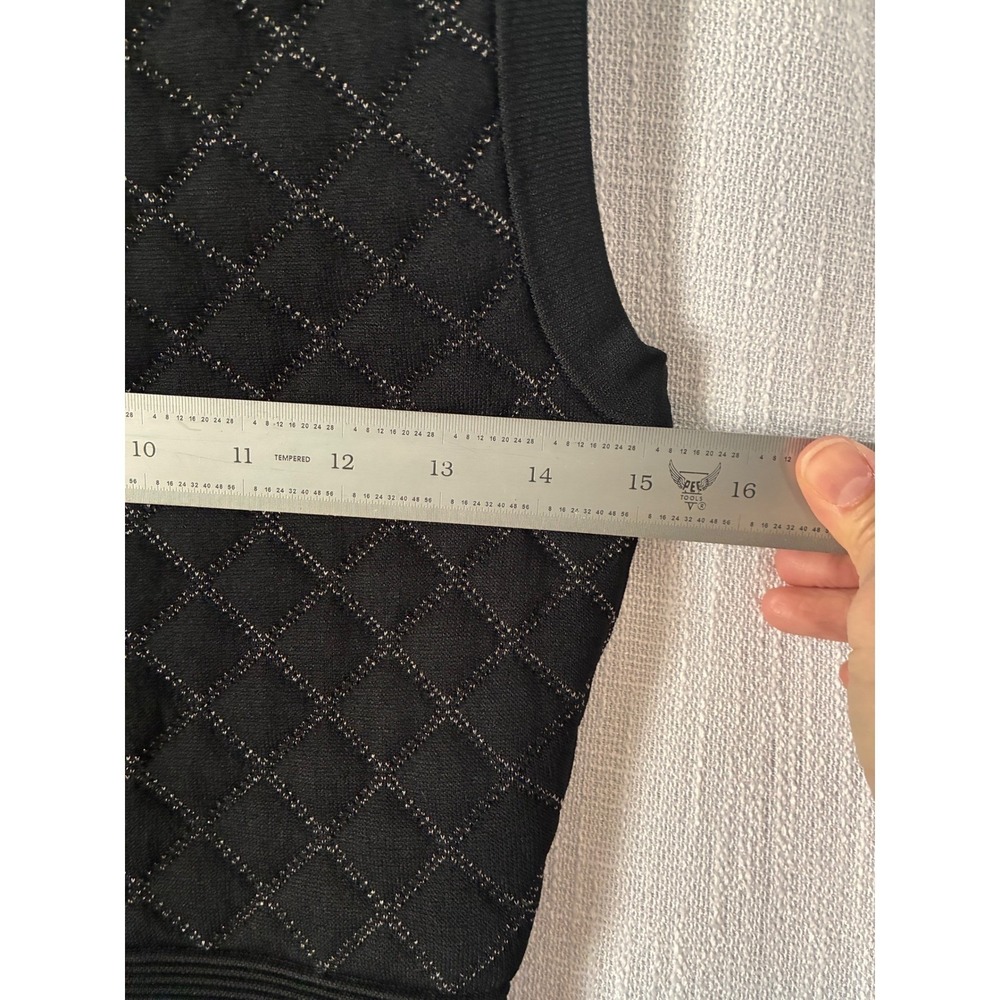 Sandro Many Quilted Lurex Knit Dress in Black NWT size 36 - Picture 6 of 10
